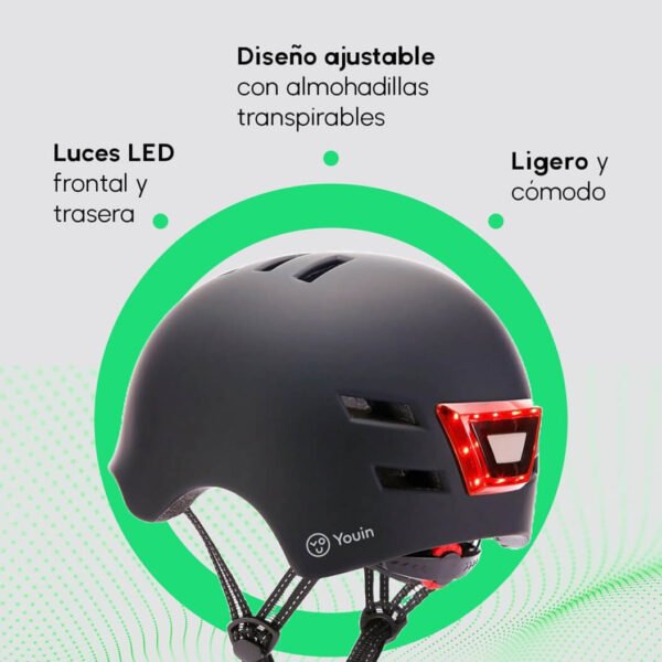 Casco con luces Youin